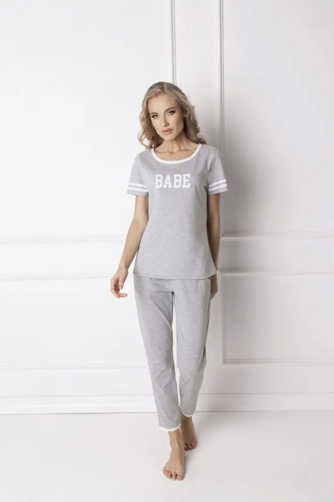 Piżama Babe Long Grey