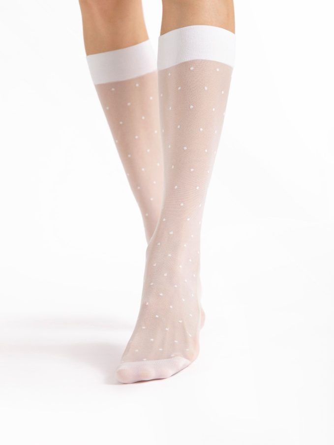 Podkolanówki Dots Massage 20 Den White - obrazek 2